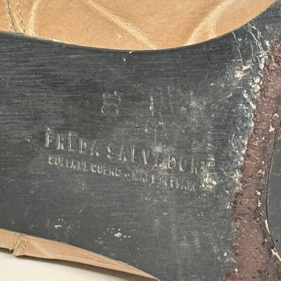 Freda Salvador Chelsea Ankle Boot Bootie Beige Embossed Croc Size 10 Leather - Picture 9 of 11